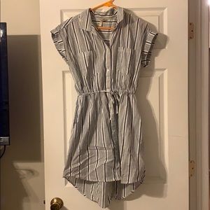 White and blue dress